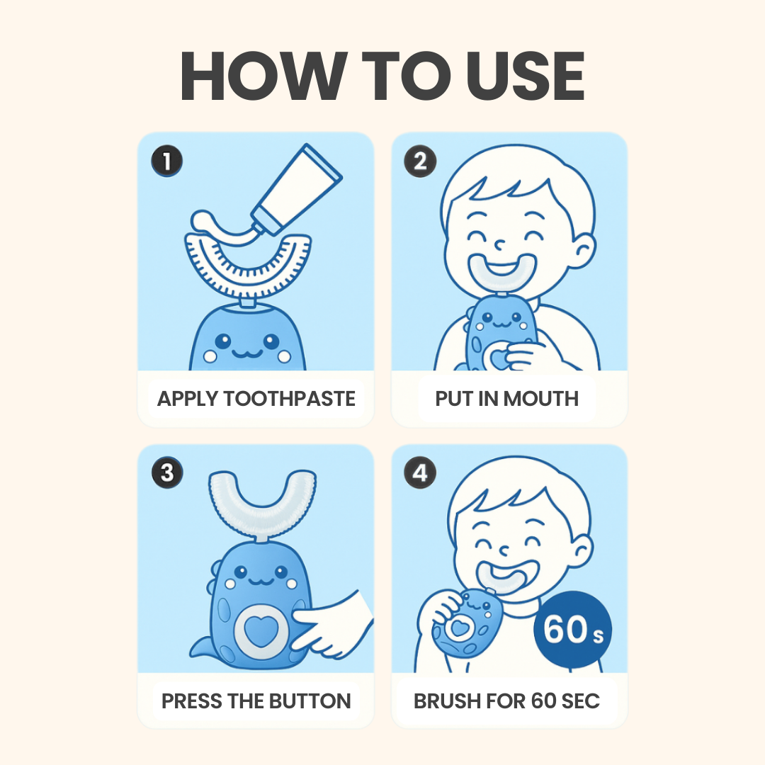 Toddla™ U-Shaped 360º Ultrasonic Toothbrush